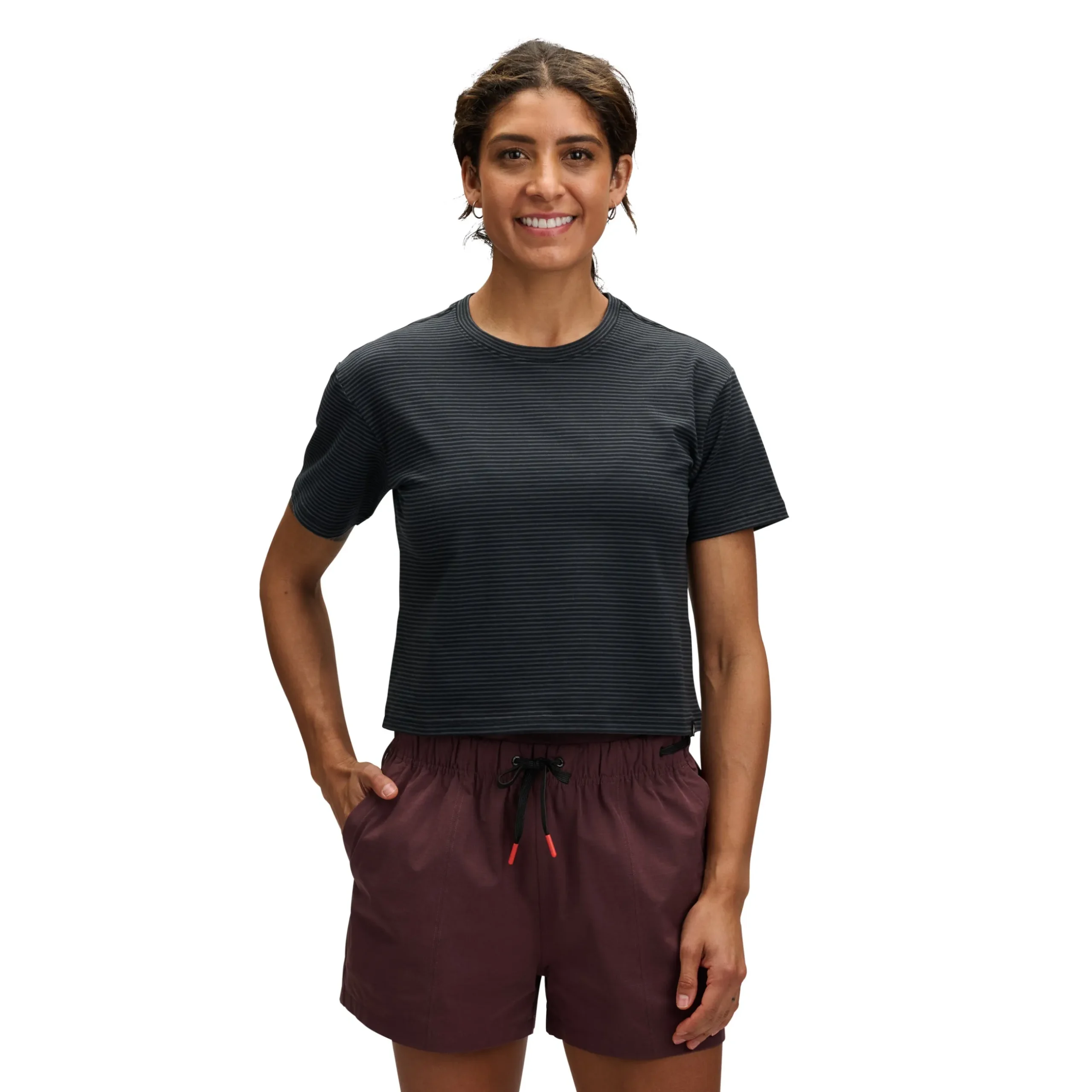 Women's BD Stripe Crop Short Sleeve Tee